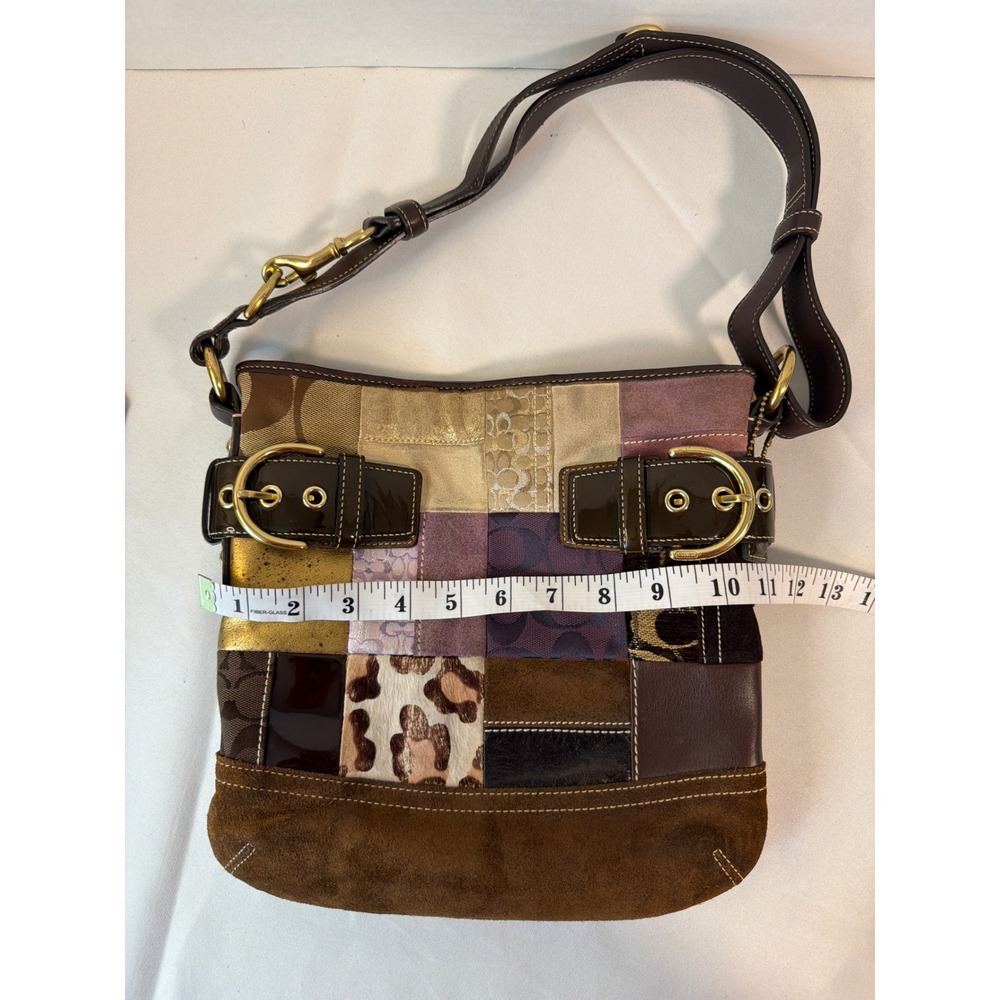 Coach Patchwork Crossbody Women Medium Multi  Holiday Gallery Bag 3573 - Picture 8 of 9